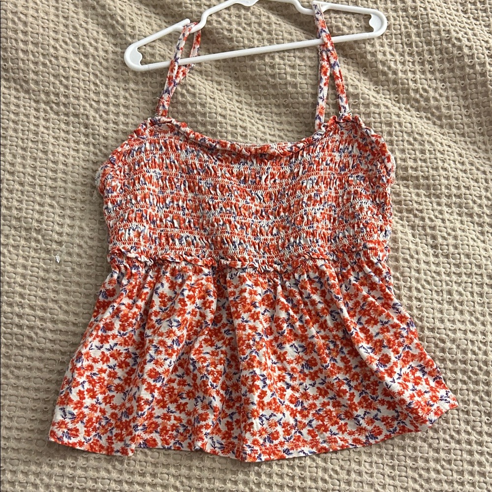 Floral Smocked Tank Top